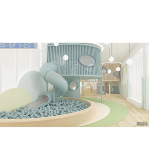 Indoor Playground with cabits and magic lighting gallery and maze climbing set for hotel indoor park (zh-hqw3F)