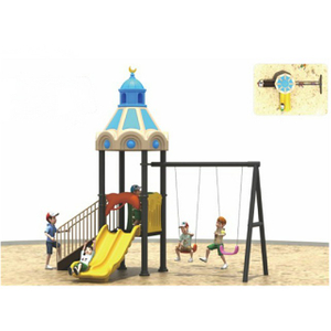 Simple Children Plastic Slide And Swing Playground (ML-2006601)