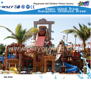 Large Aqua House Water Slide Playground for Sale(HD-6102)