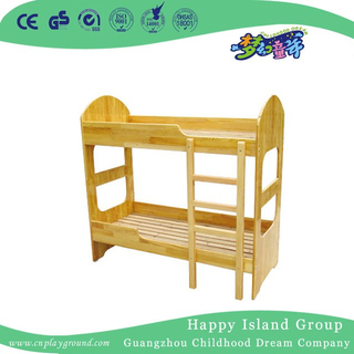 Natural Wooden Children's Twin Bed with Stair (HG-6507)