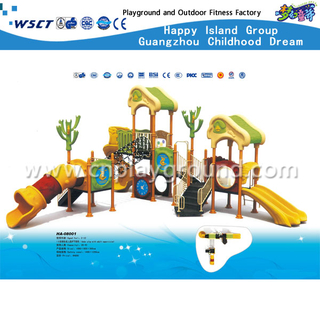  Children Galvanized Steel Castle Playground Equipment with Slide（HA-08001）