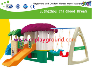 Outdoor Toddler Plastic Slide Equipment with Swing Sets (M11-09203)