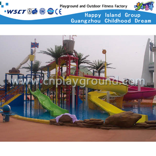 Outdoor Hotel Amusement Park Water Center Slide Playgrounds (A-06906)